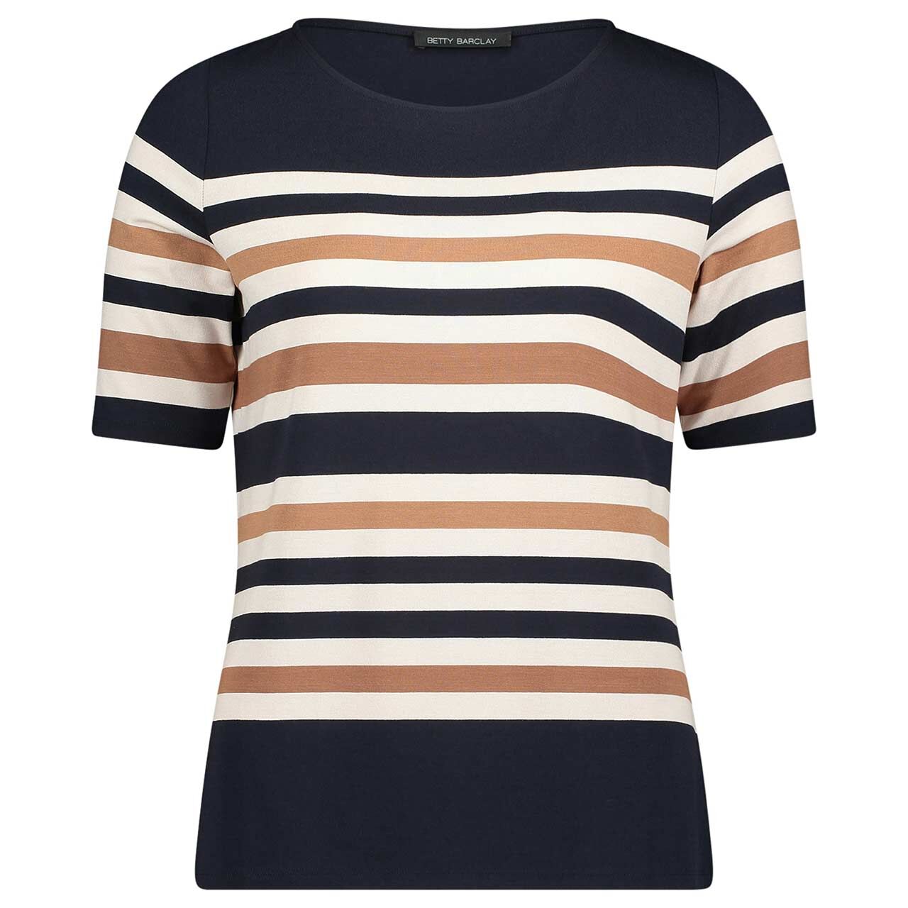Betty Barclay Damen T-Shirt dark blue brown striped
