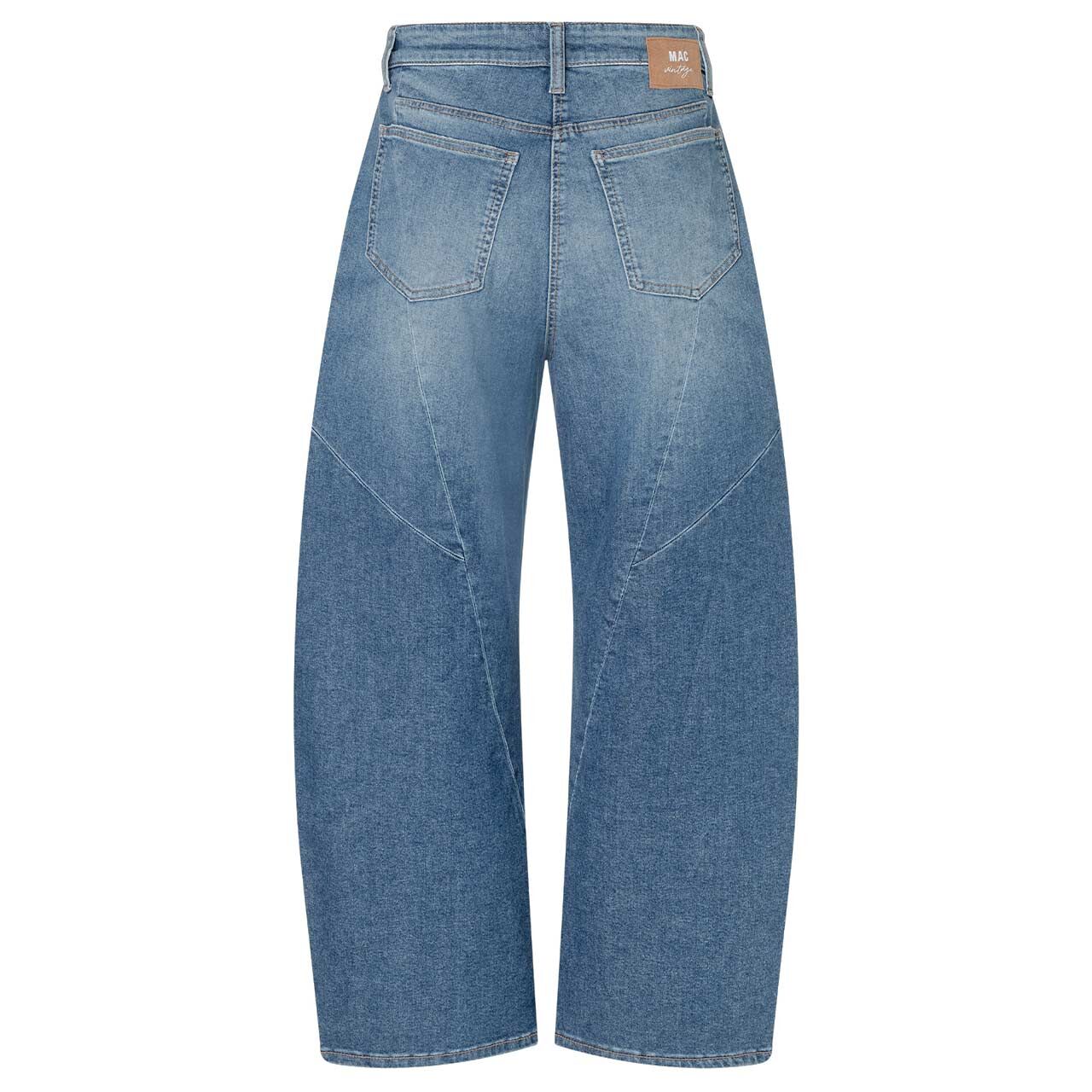 Stretch Damen Jeans Dakota von MAC in Blau verwaschen, Rückansicht