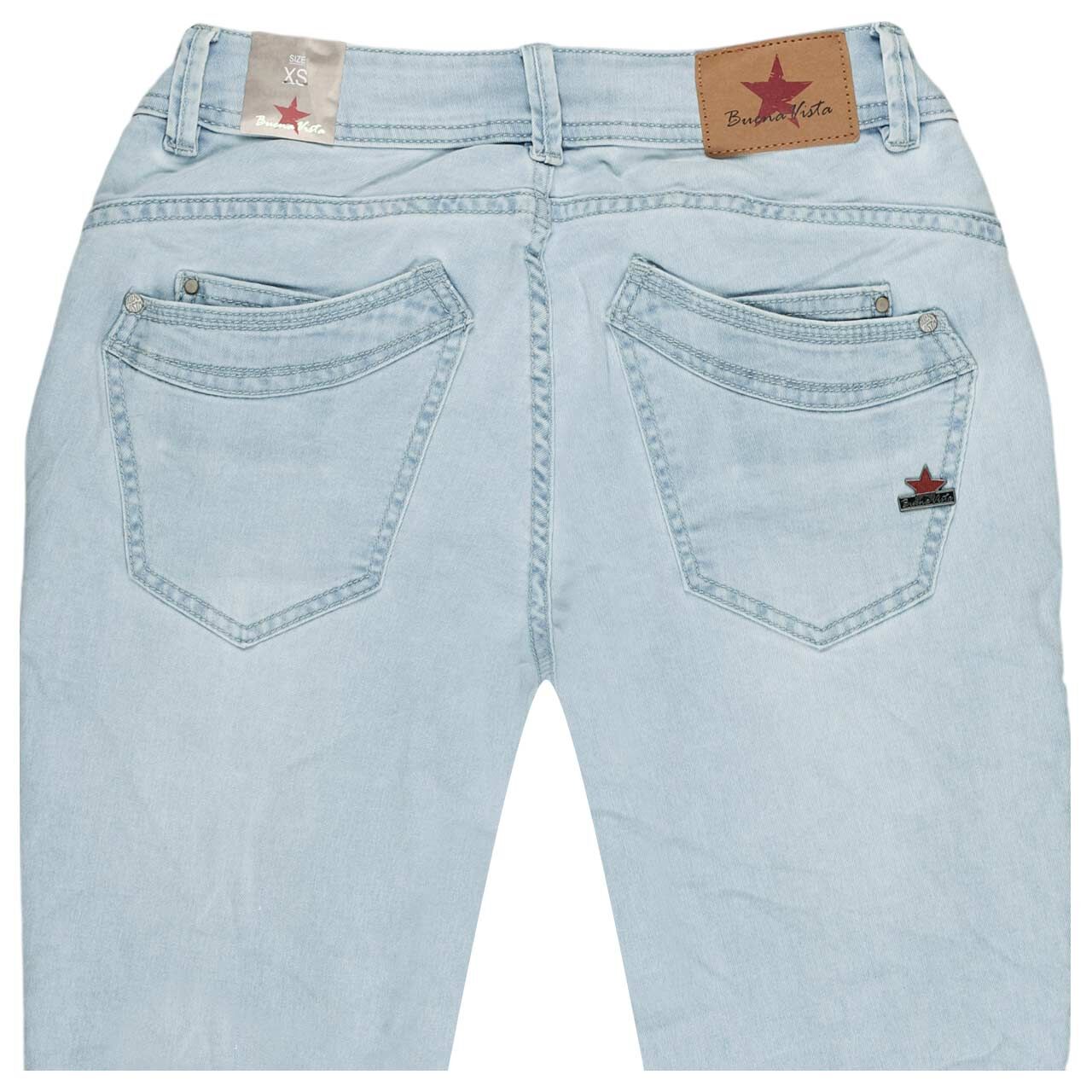 Damenjeans Malibu 7/8 Stretch Denim von Buena Vista in Hellblau, detaillierte Rückansicht