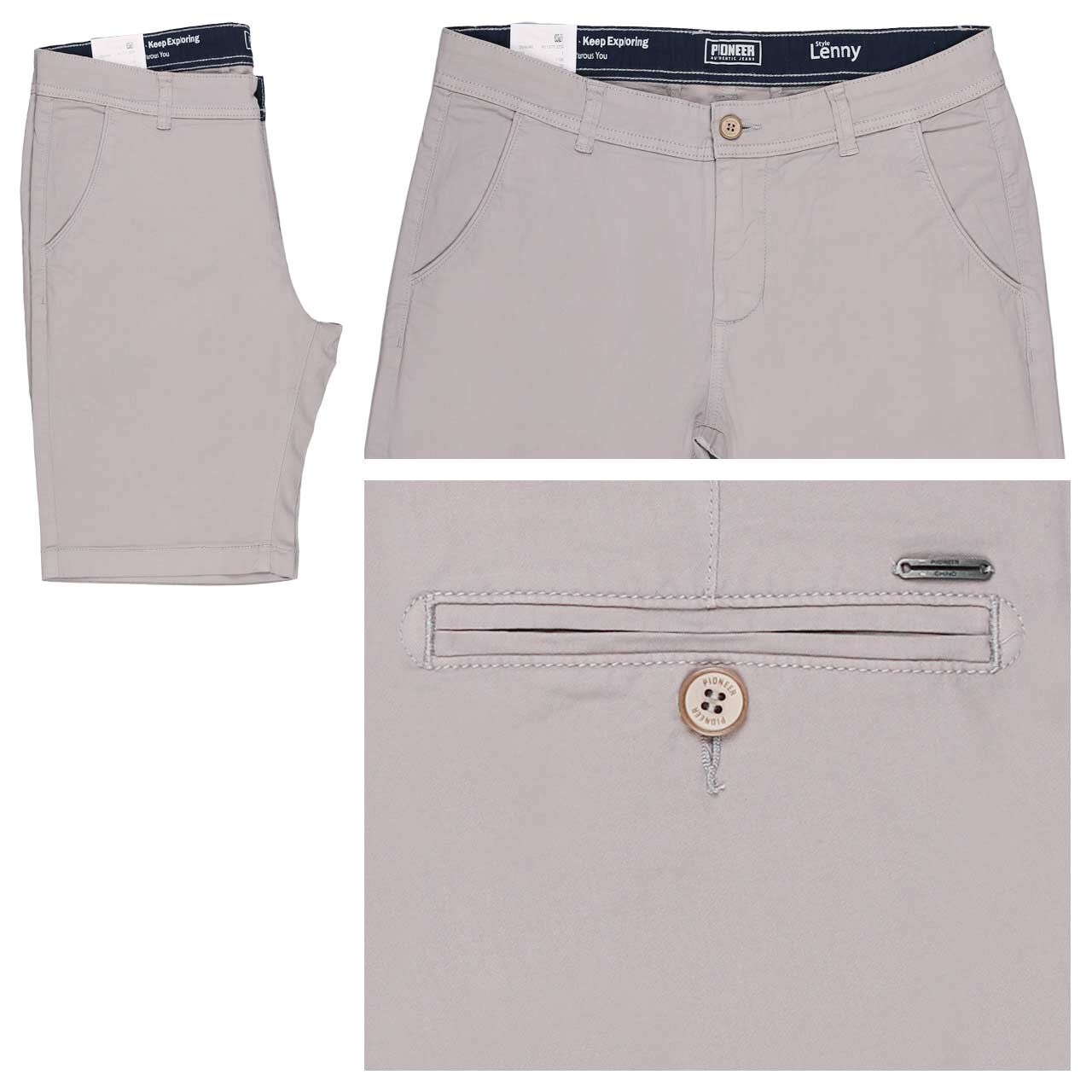 Pioneer Lenny Chino Baumwoll Bermuda wet weather grey Pioneer Lenny Chino Baumwoll Bermuda wet weather grey