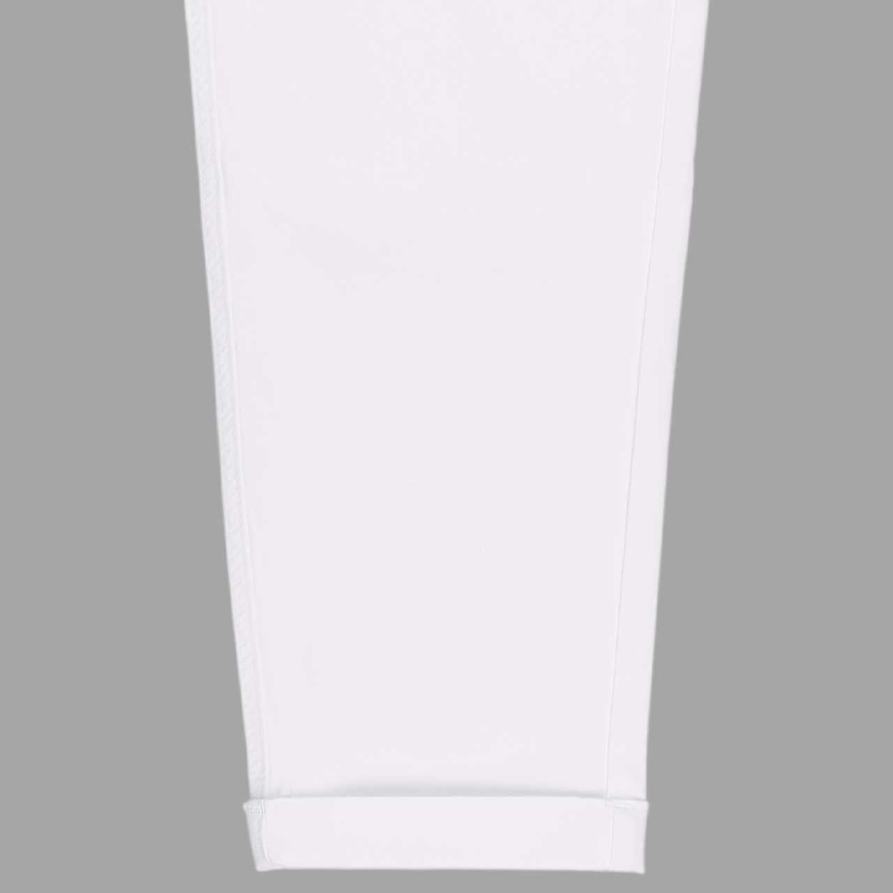 Damen 7/8 Baumwollhose Chino Summer Twill von Buena Vista in Weiß, detaillierte Ansicht vom Saum