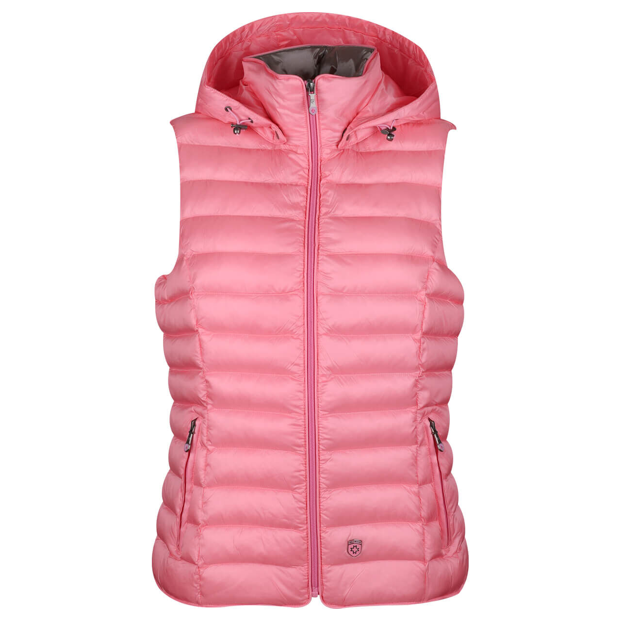 Damen Weste Italy Vest Hood von Wellensteyn in Rosa mit der Modellnummer ITAVH-1001, Vorderansicht