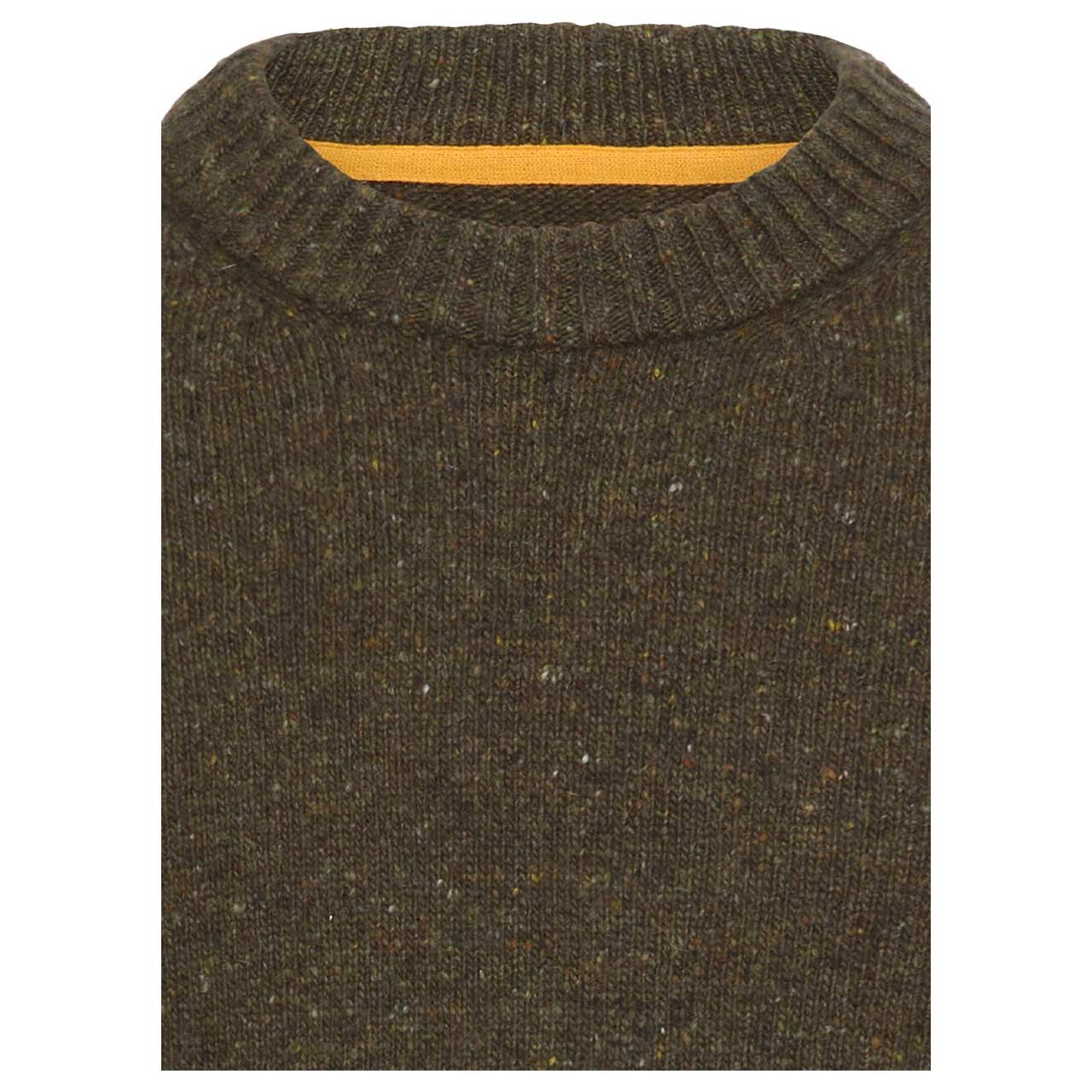 Herren Pullover von Camel active in der Farbe Olivgrün meliert, detaillierte Vorderansicht