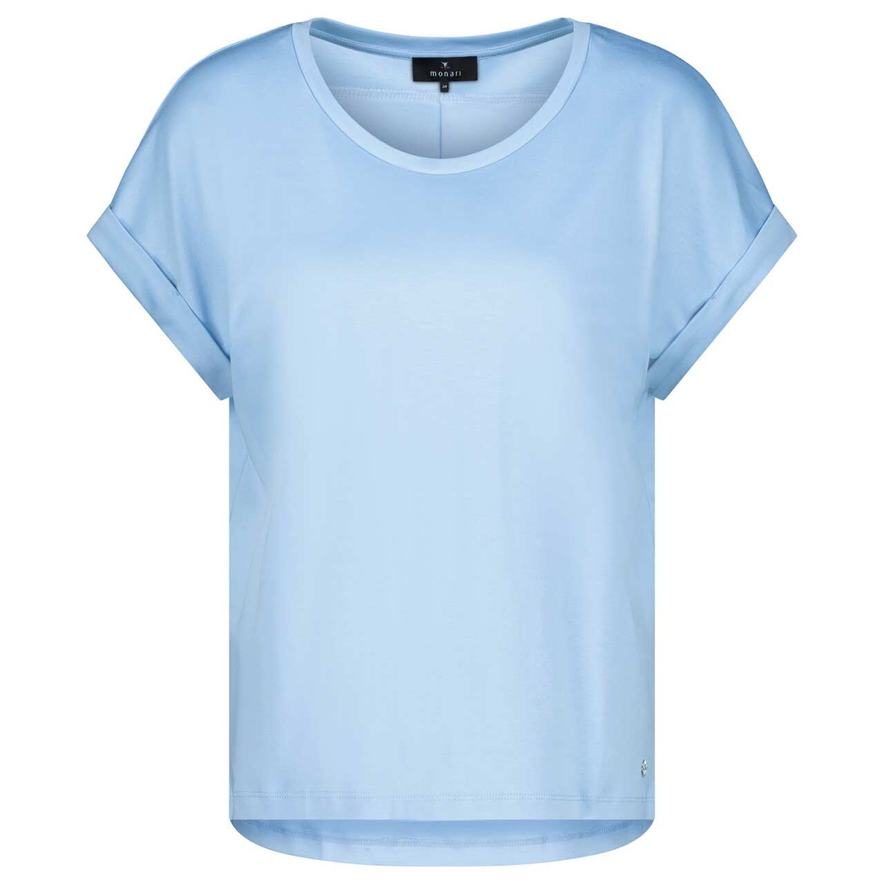 Damen T-Shirt von Monari in Hellblau mit der Farbnummer 732, Vorderansicht