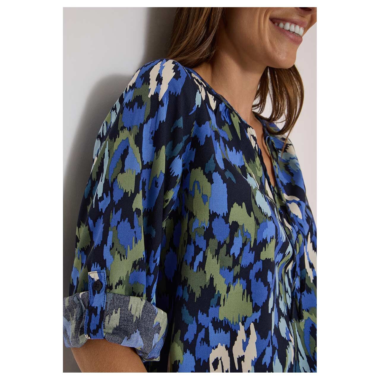 Cecil Damen 3/4 Arm Bluse urban dark blue alloverprint