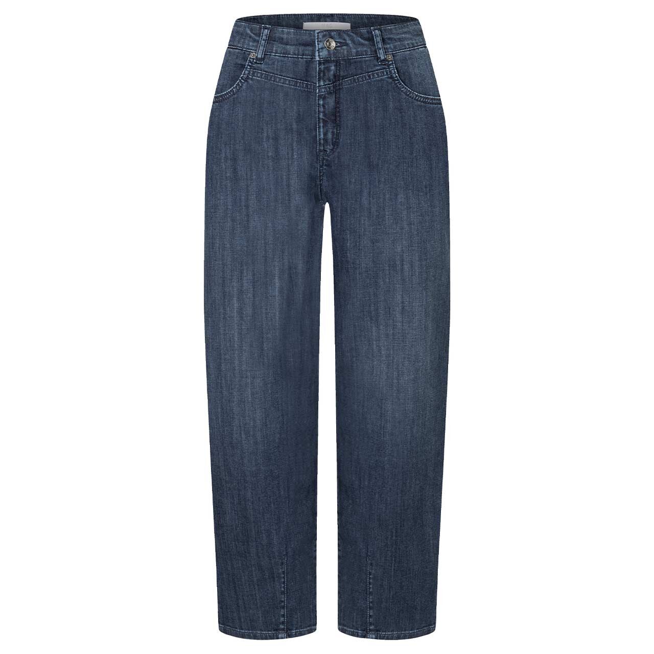 Damen 7/8 Jeans Bobbie von MAC in Dunkelblau angewaschen, Vorderansicht