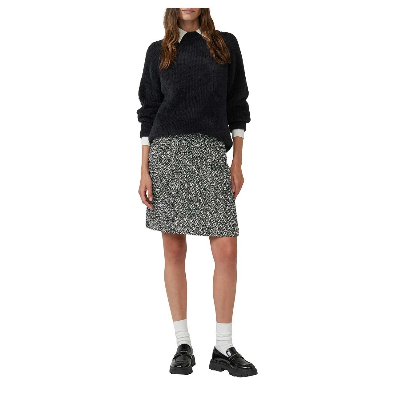 Damen Rock von s.Oliver in Schwarz-Weiß, Vorderansicht am Model