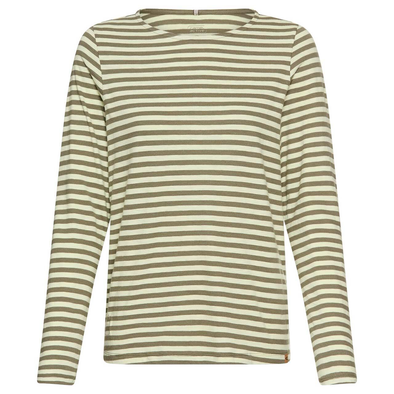 Camel active Damen Langarm Shirt bottle green stripes