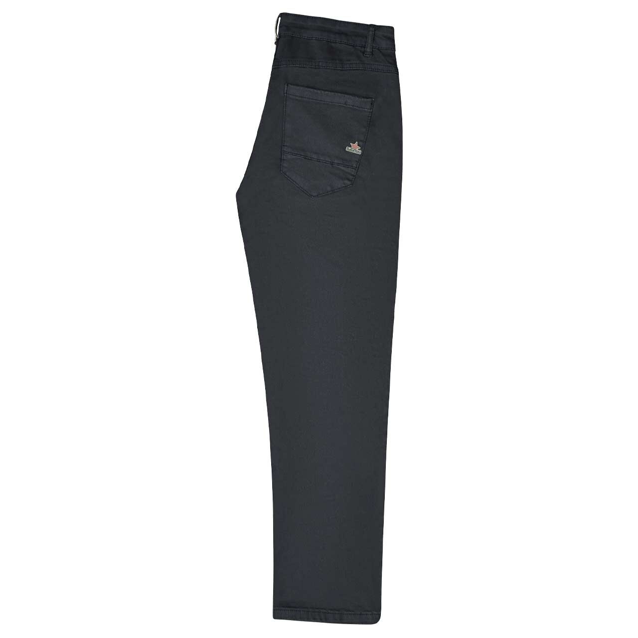 Damen Baumwollhose Anna C 7/8 Straight Stretch Twill von Buena Vista in Dunkelblau, Seitenansicht