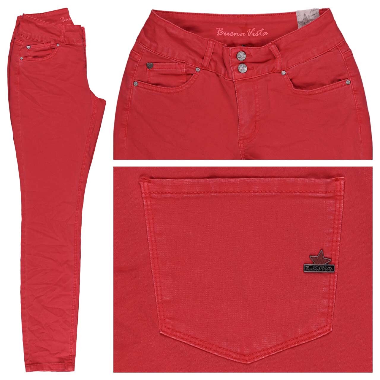 Buena Vista Tummyless Stretch Twill Baumwollhose fearless red