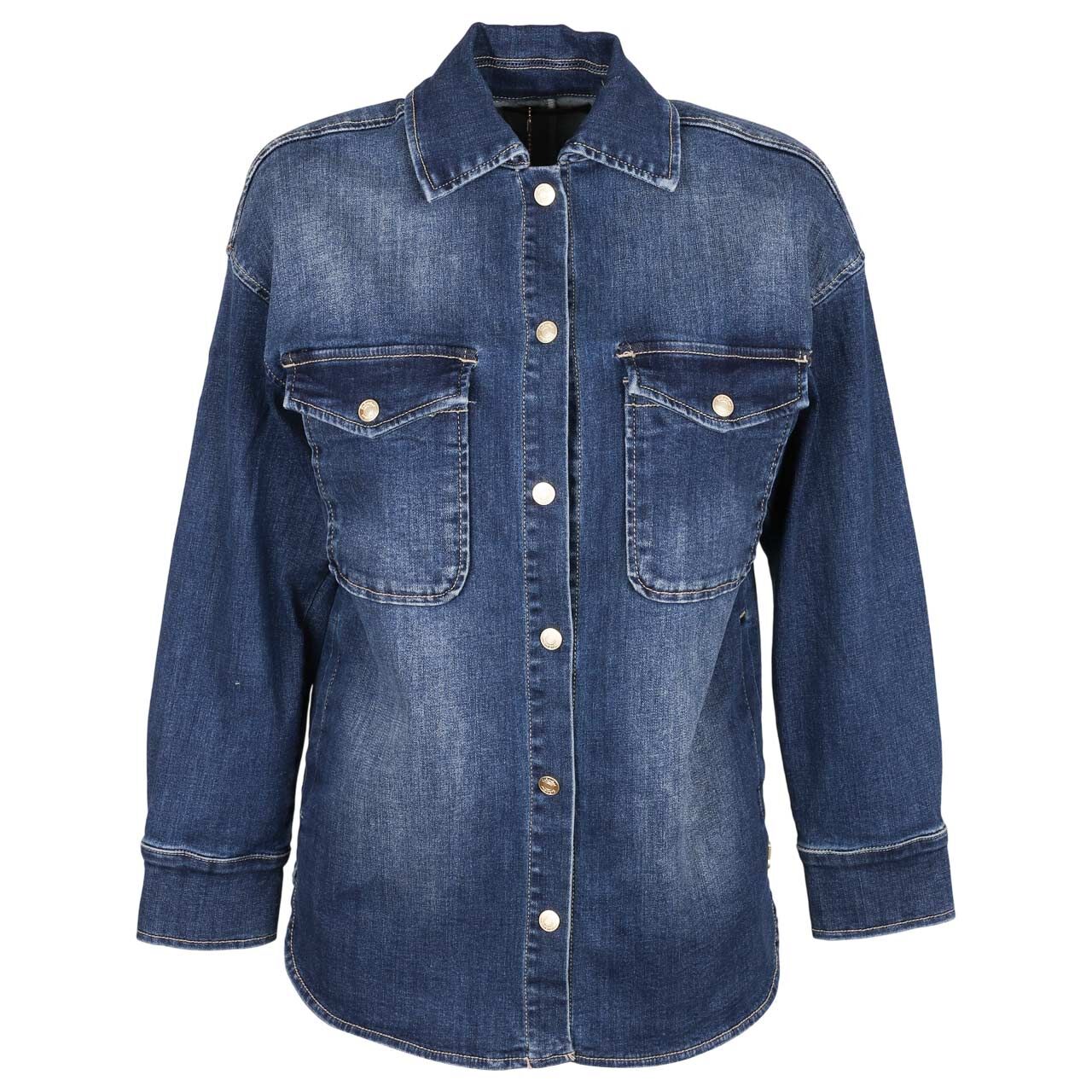 Senoritas ICON Damen Langarm Bluse dark stone denim