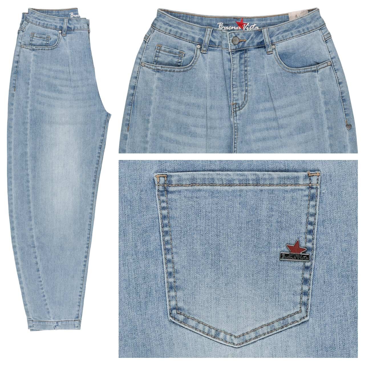 Buena Vista Ballon-F 7/8 Stretch Denim Jeans light blue