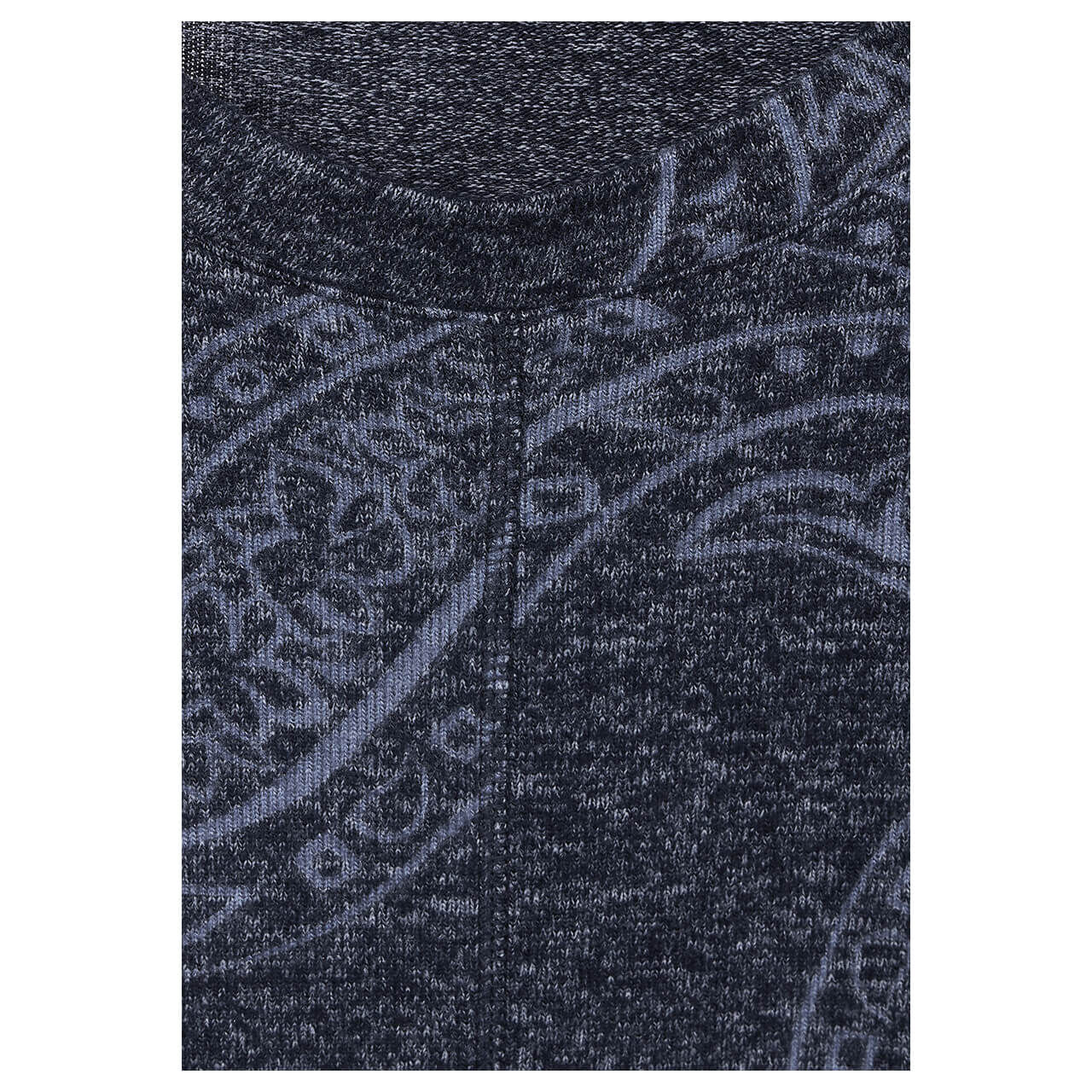 Cecil Langarm Shirt Paisley in Blau kaufen | 24189 | Rundhalsshirts