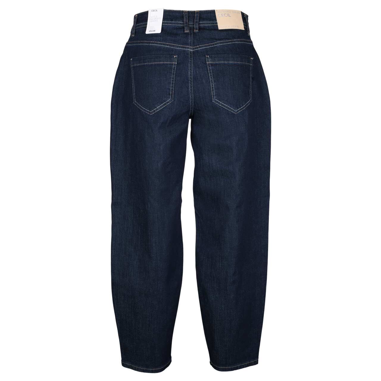 Damen Ankle Jeans Scarlett Barrel von Cecil in Dunkelblau, Rückansicht
