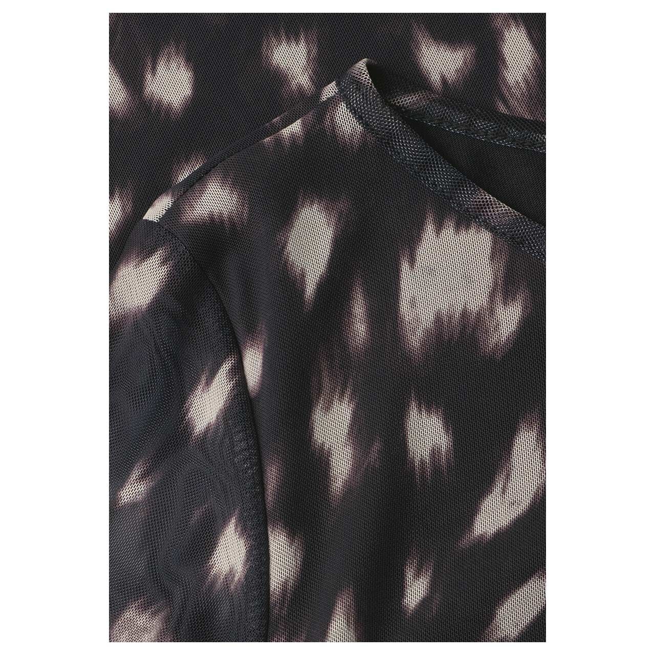 Street One Damen Langarm Shirt Mesh Volant Sleeves black