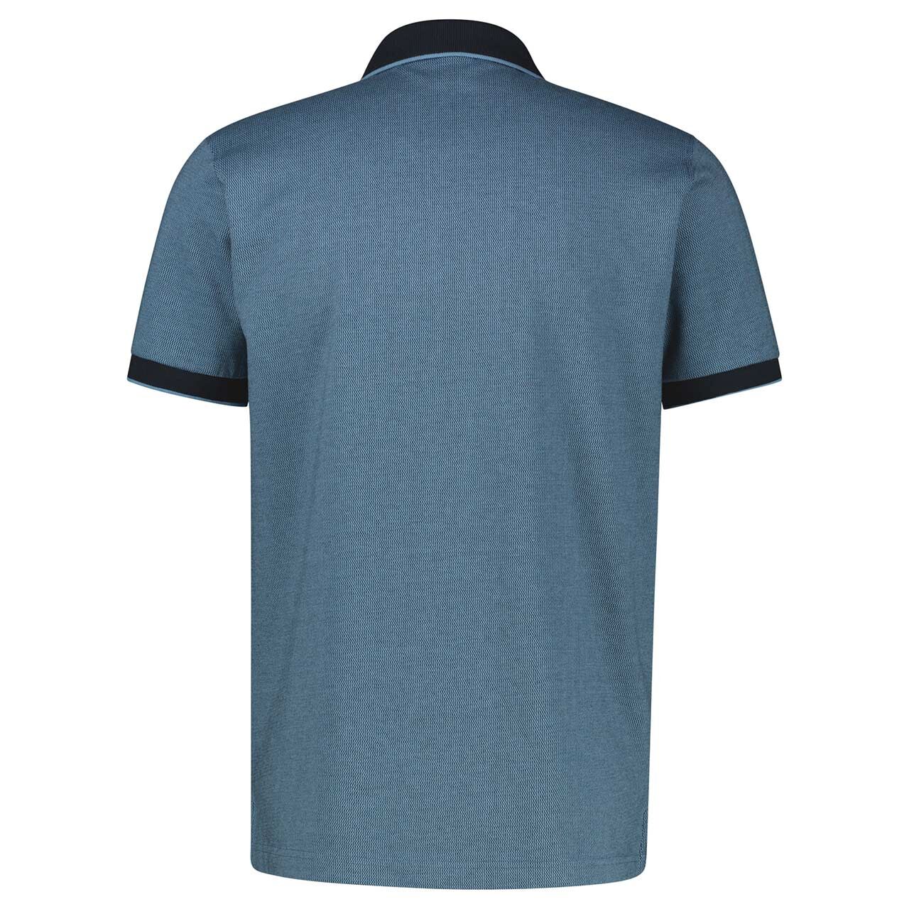 Herren Poloshirt von Lerros in Dunkelblau mit Print, Rückansicht