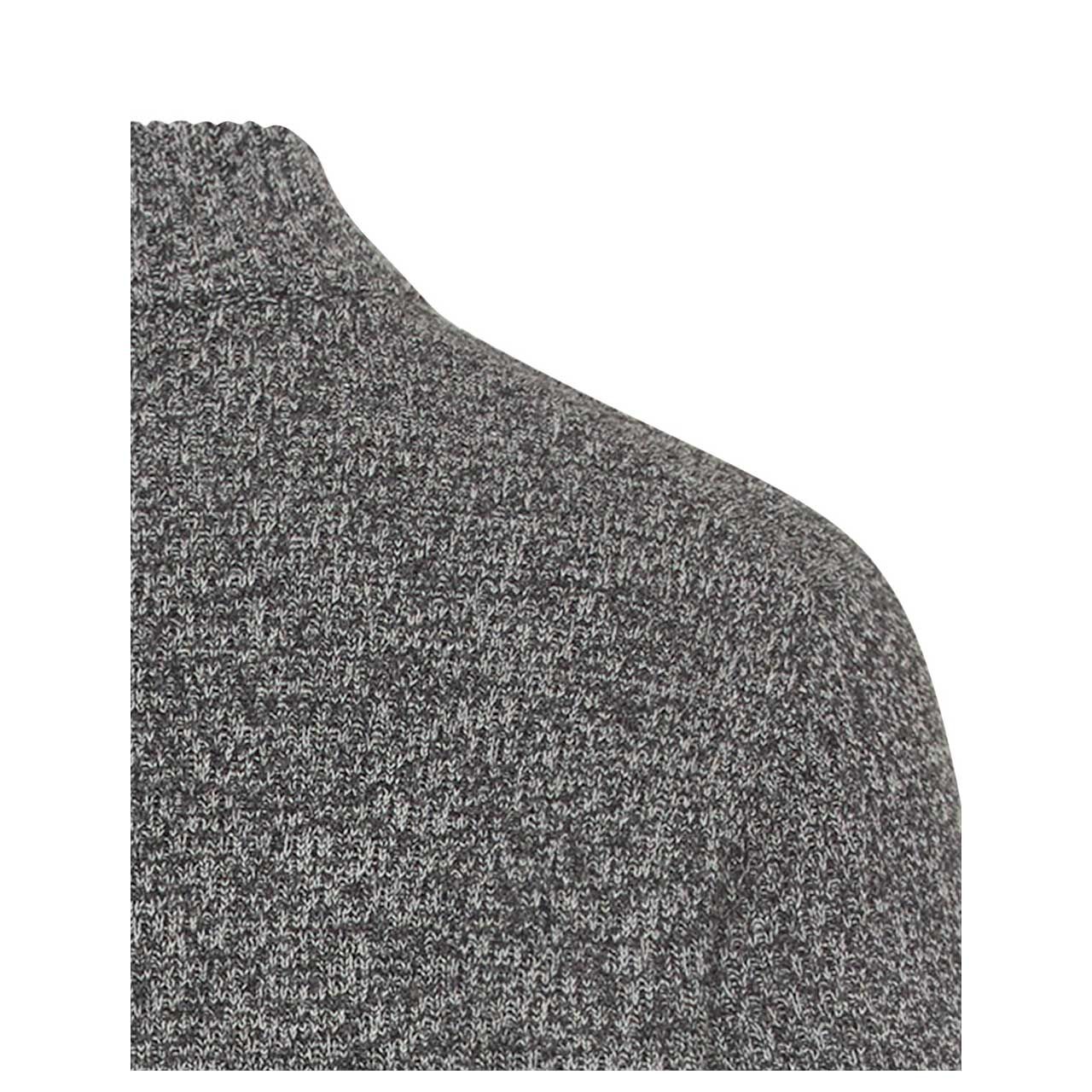 Herren Pullover Troyer von Camel active in der Farbe Grau meliert, detaillierte Rückansicht