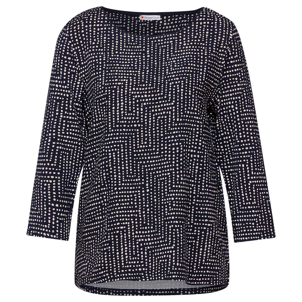 Street One Damen 3/4 Arm Shirt Evi deep tint blue Street One Damen 3/4 Arm Shirt Evi deep tint blue