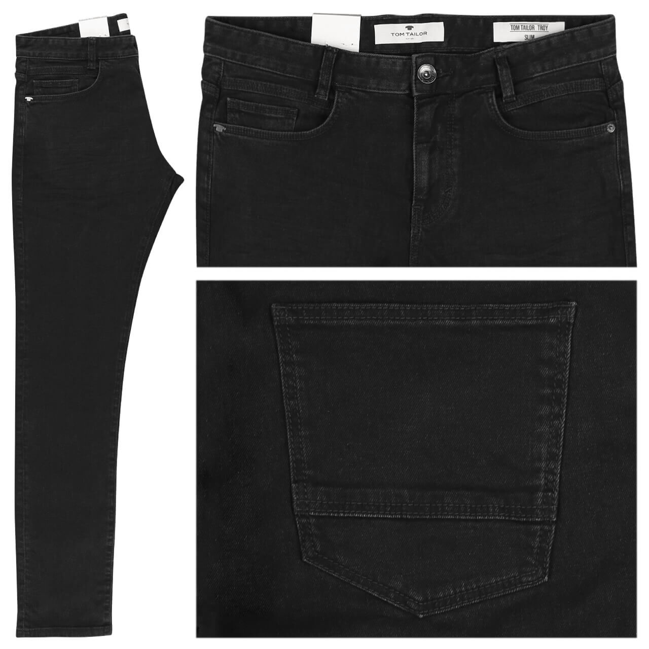tomtailor-jeans-troy-black-10270 Herrenjeans Troy von Tom Tailor in Schwarz mit der Farbnummer 10270, Vorderansicht