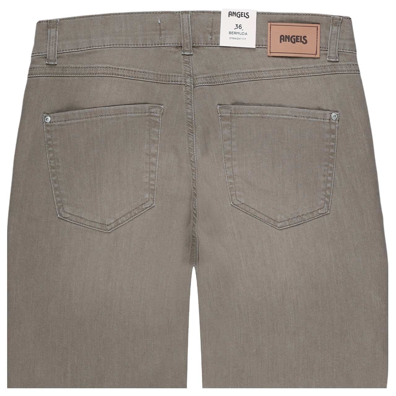 Damen Jeans Bermuda TU von Angels in Olivgrün, Rückansicht