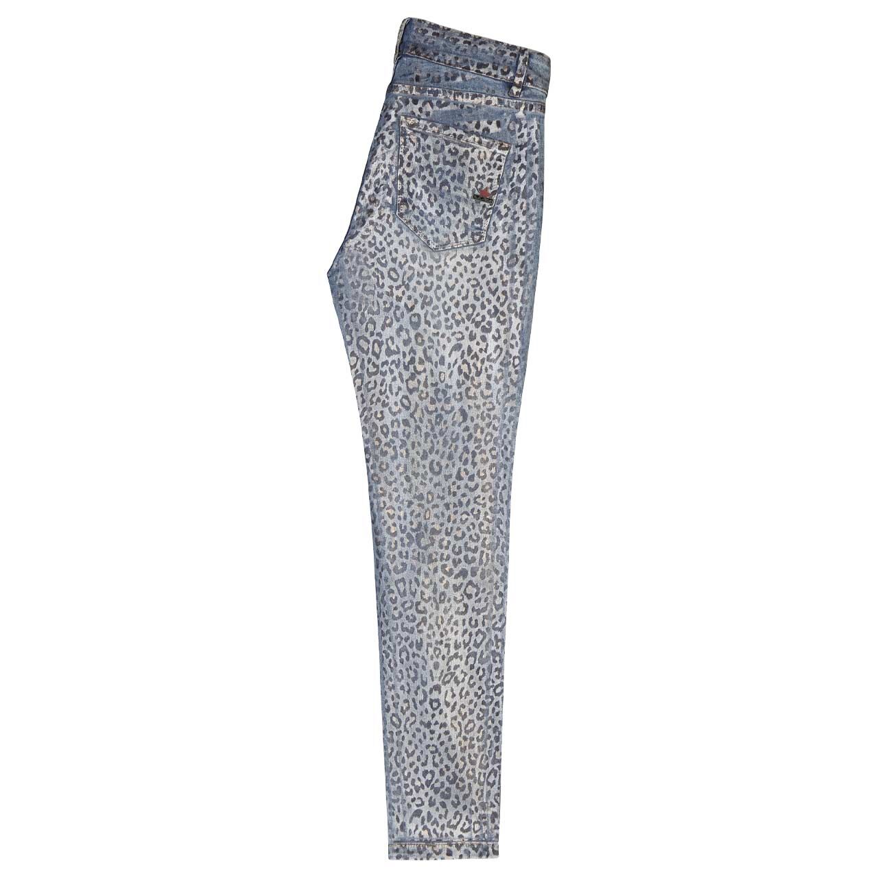 Damenjeans Italy V 7/8 Stretch Denim von Buena Vista in Blau angewaschen mit Print, Seitenansicht