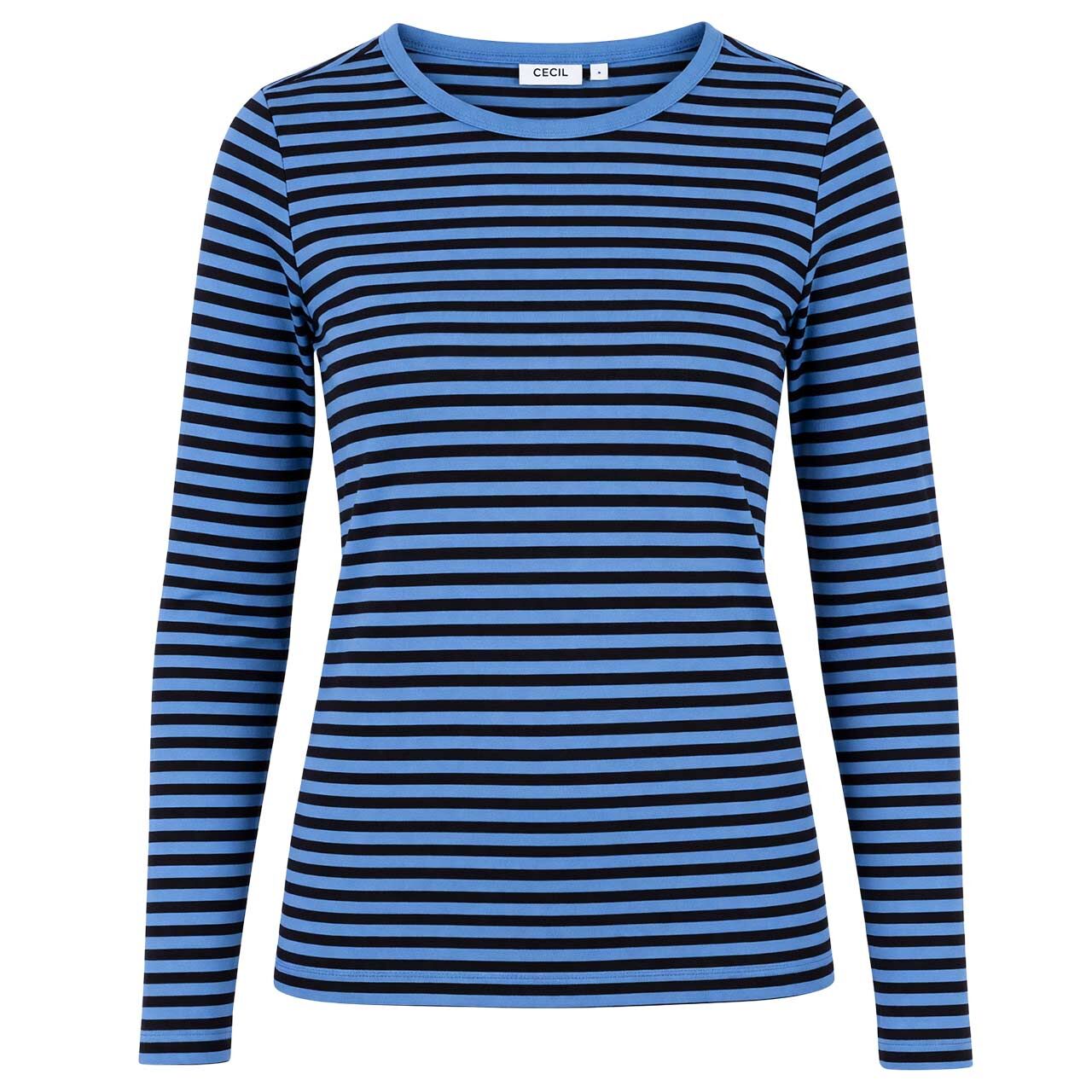 Cecil Damen Langarm Shirt Striped Layering north blue