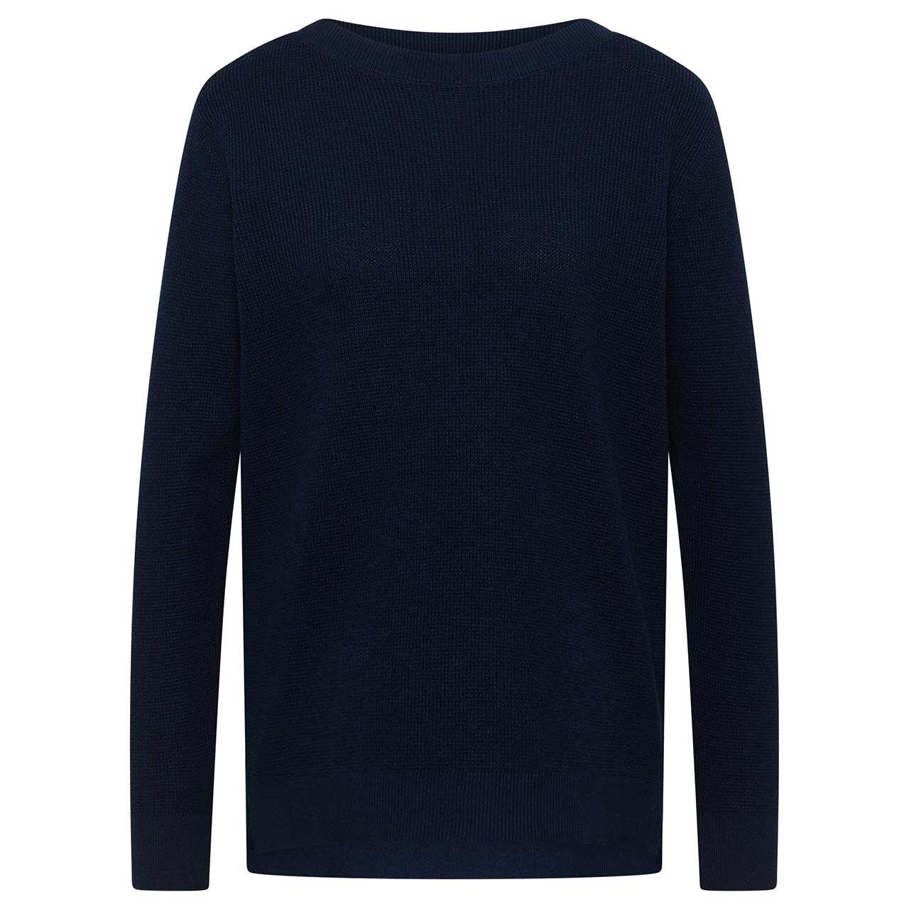 Cecil Damen Pullover Structured Boatneck deep denim blue melange