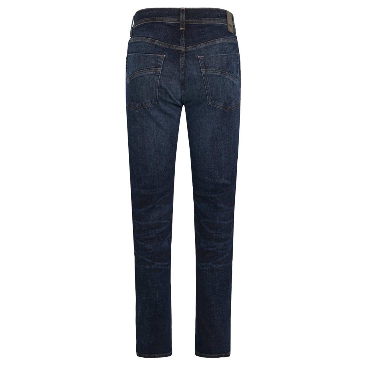 Stretch Herrenjeans Rando in Dunkelblau angewaschen von Pioneer, Rückansicht