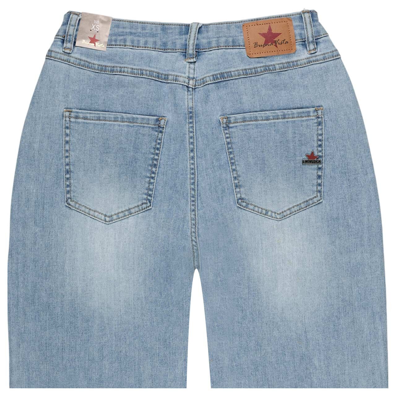 Damen 7/8 Jeans Ballon-F von Buena Vista in Hellblau angewaschen, detaillierte Rückansicht