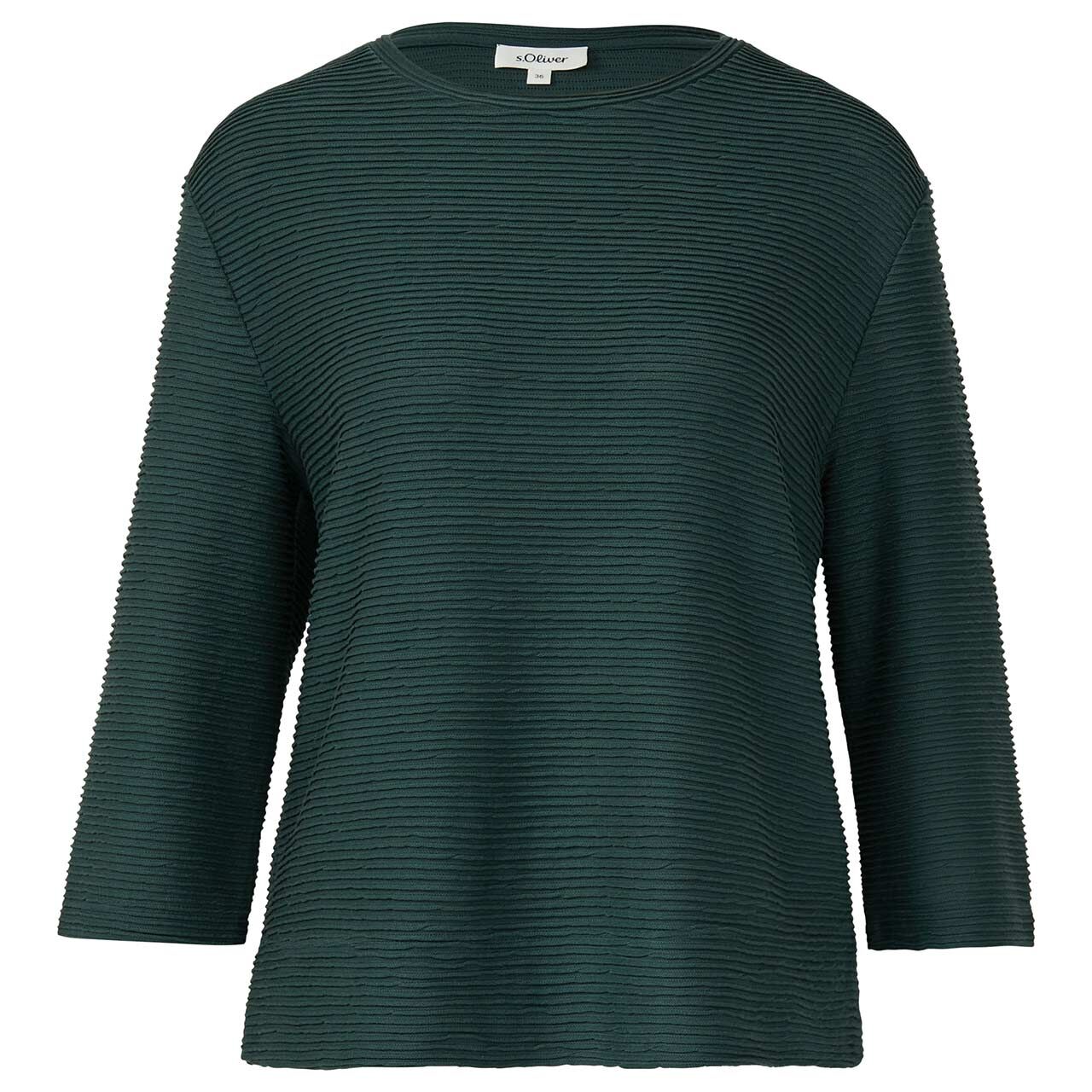 s.Oliver Damen 3/4 Arm Sweatshirt bottle green 