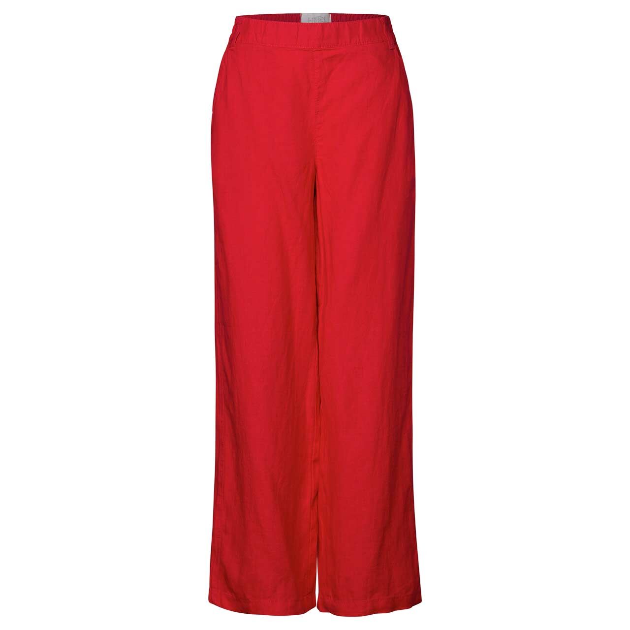 Street One Wide Leg Leinenhose glory red