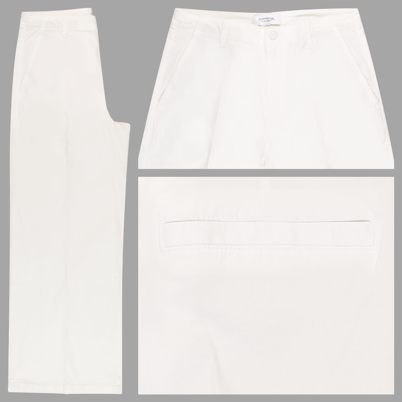 Comma Wideleg Damen Ankle Hose offwhite Comma Wideleg Damen Ankle Hose offwhite