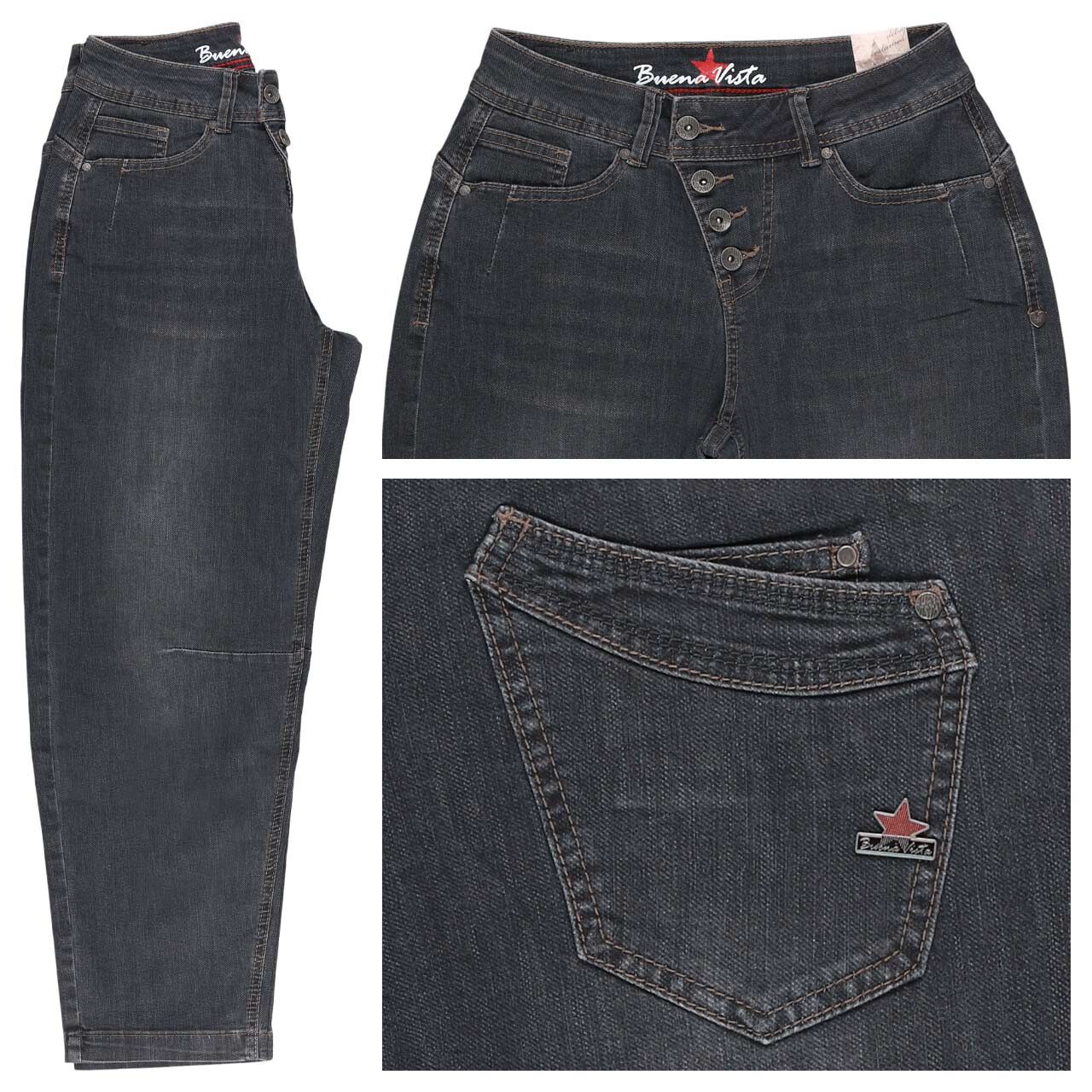 Buena Vista Malibu 7/8 Relaxed Stretch Denim Jeans dark twilight