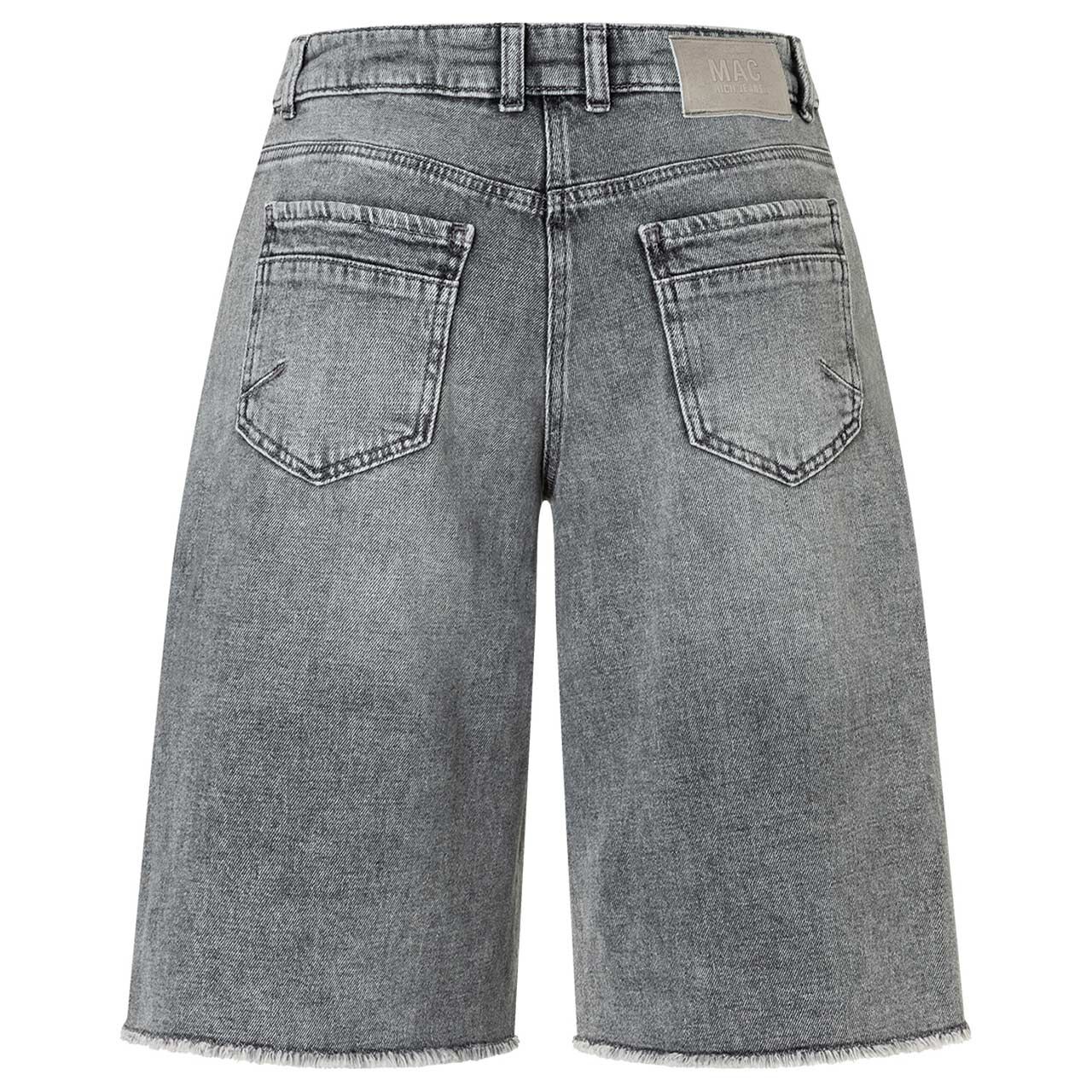 Stretch Damenjeans Rich Bermuda von MAC in Grau angewaschen, weitere Rückansicht