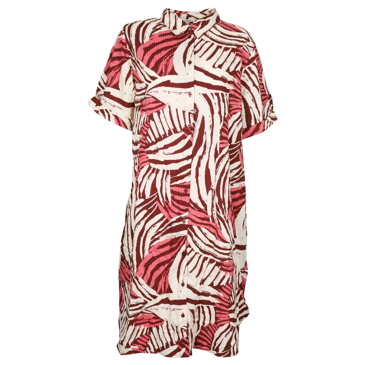 s.Oliver Damen Kurzarm Kleid marsala pink print