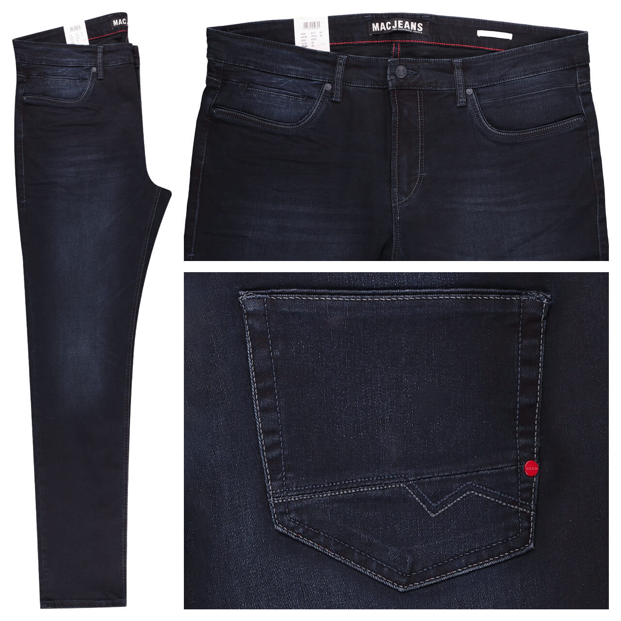 MAC Arne Pipe Flexx Jeans blue black washed MAC Arne Pipe Flexx Jeans blue black washed