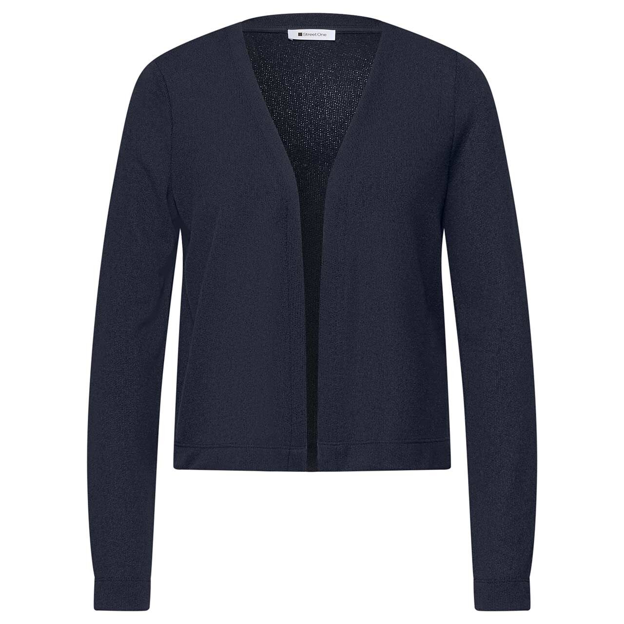 Street One Damen Strickjacke Nette Knit Look shadowed navy
