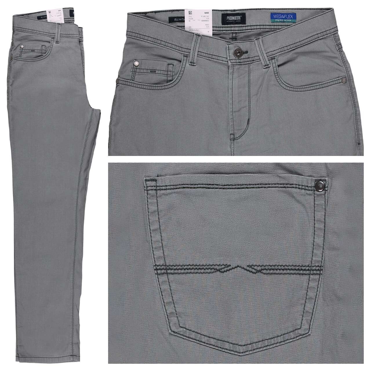 Pioneer Rando Jeans Uomo Regular Fit - Denim Elasticizzato Blu Scuro, Gamba Dritta, Tasca Per Monete