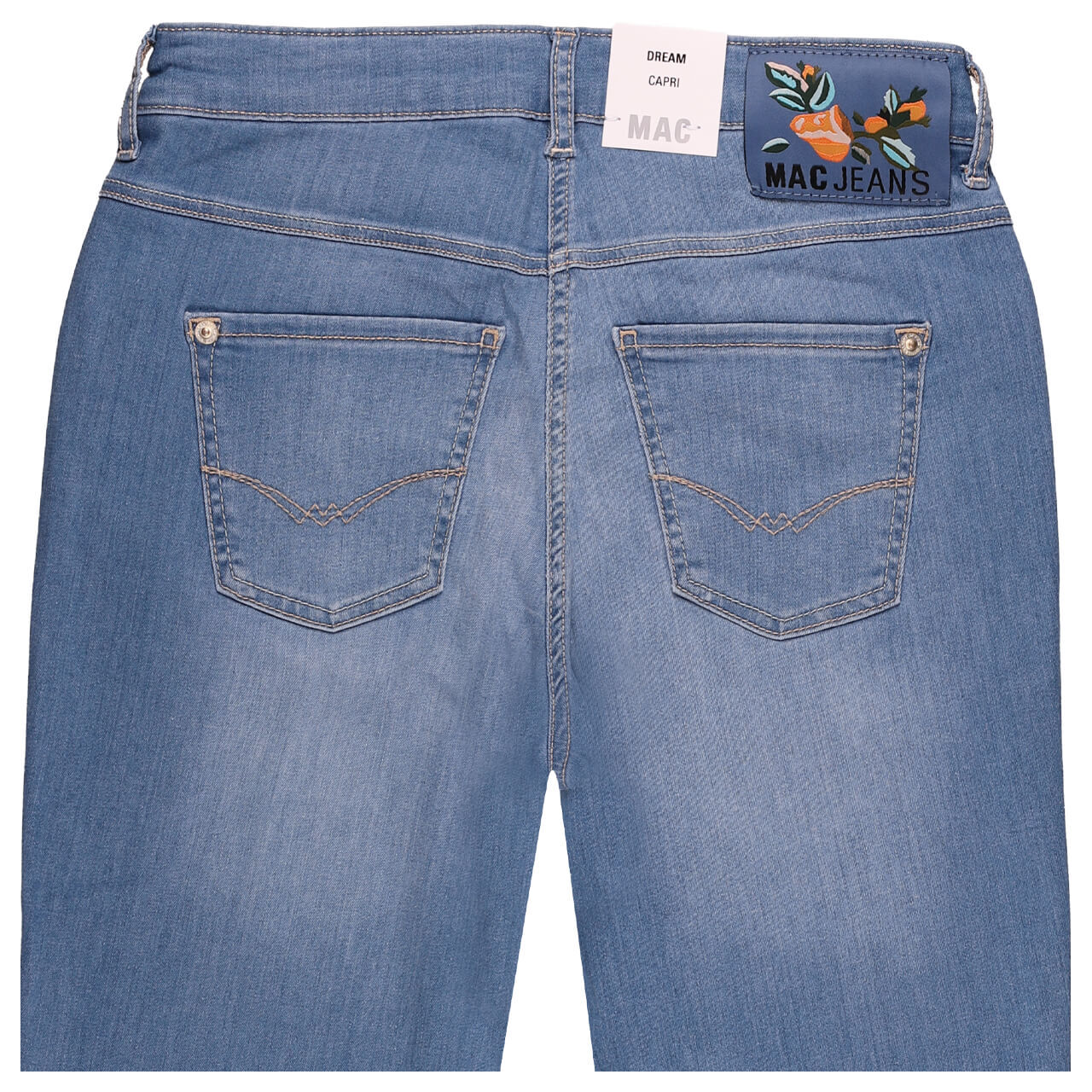 MAC Dream Sun 3/4 Jeans simple blue washed