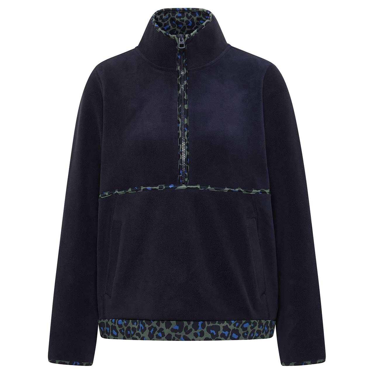 Cecil Damen Pullover Troyer Fleece urban dark blue