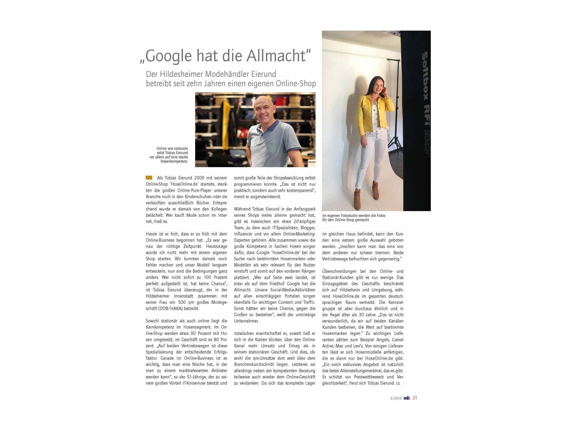 Bild des BTE Interviews mit Tobias Eierund.