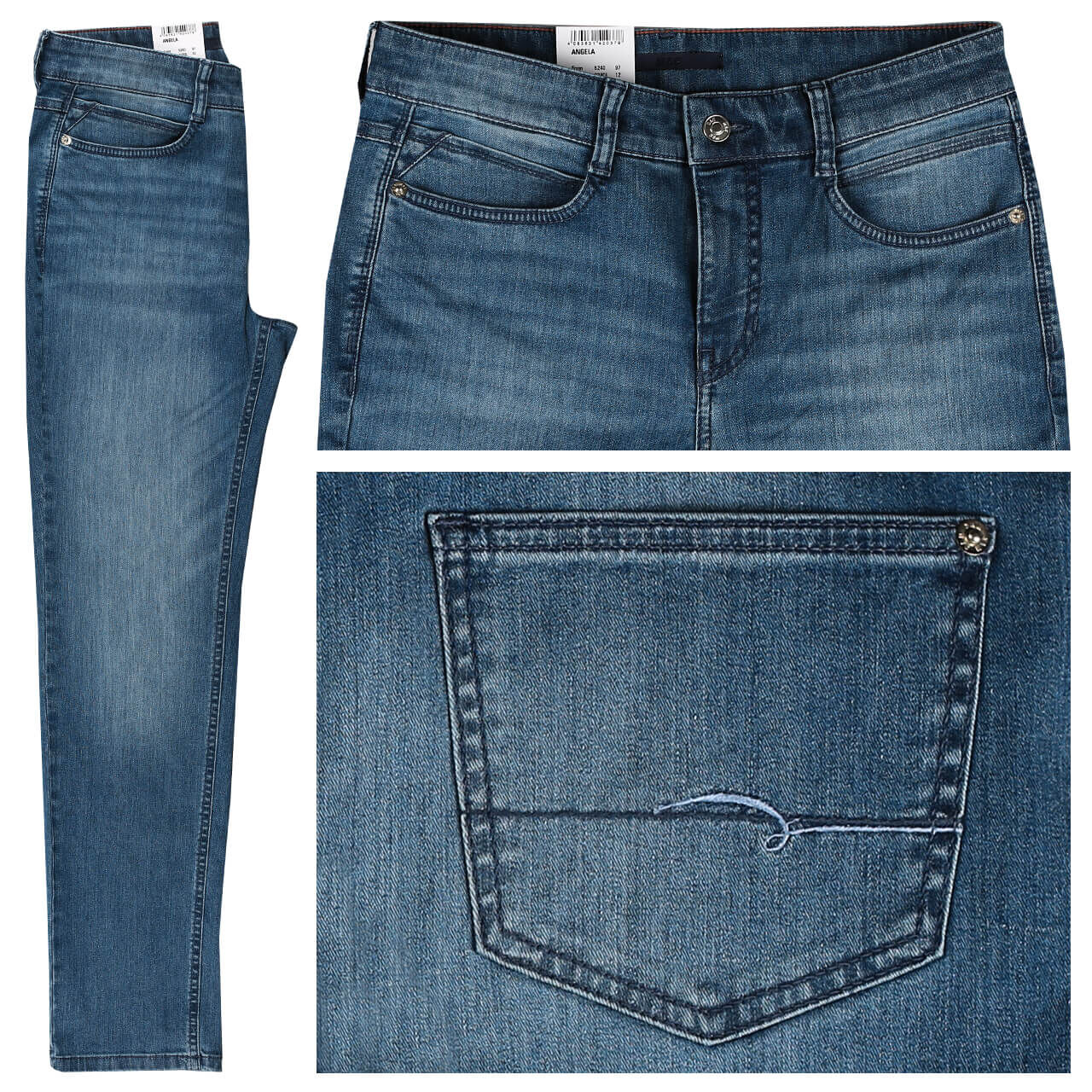 MAC Angela Jeans für Damen in Blau verwaschen, FarbNr.: D546