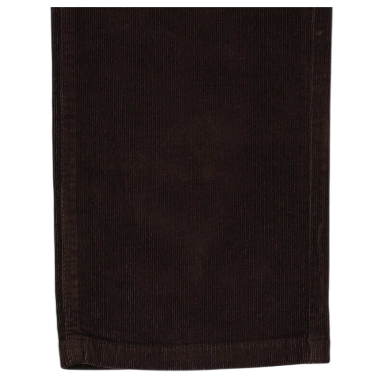 Stretch Damen Cordhose Melanie von MAC in Dunkelbraun, Detailansicht Saum
