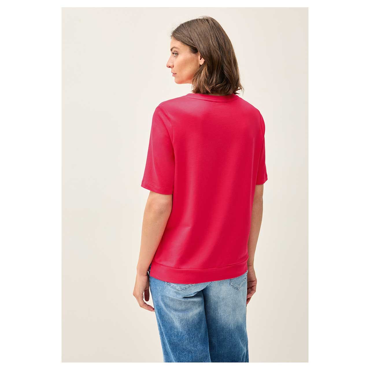 Damen T-Shirt Sono Felice von Cecil in Rot, Rückenansicht am Modell