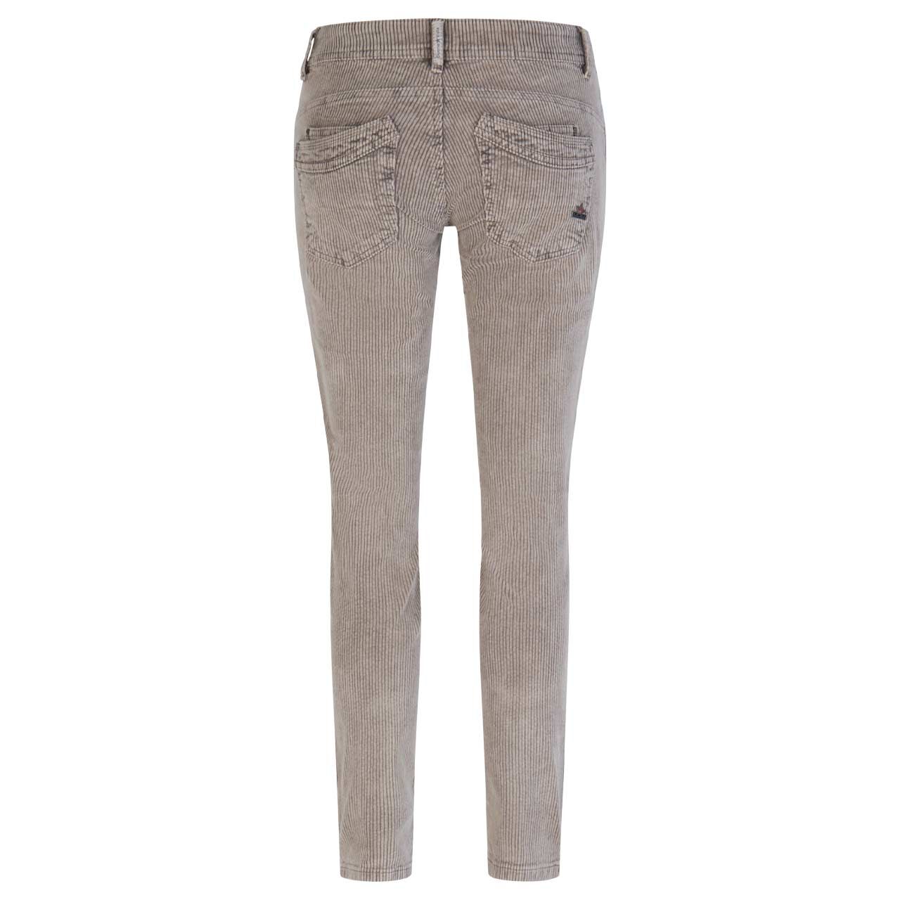 Damen Ankle Hose Malibu Cropped Corduroy in Hellbraun, Rückansicht