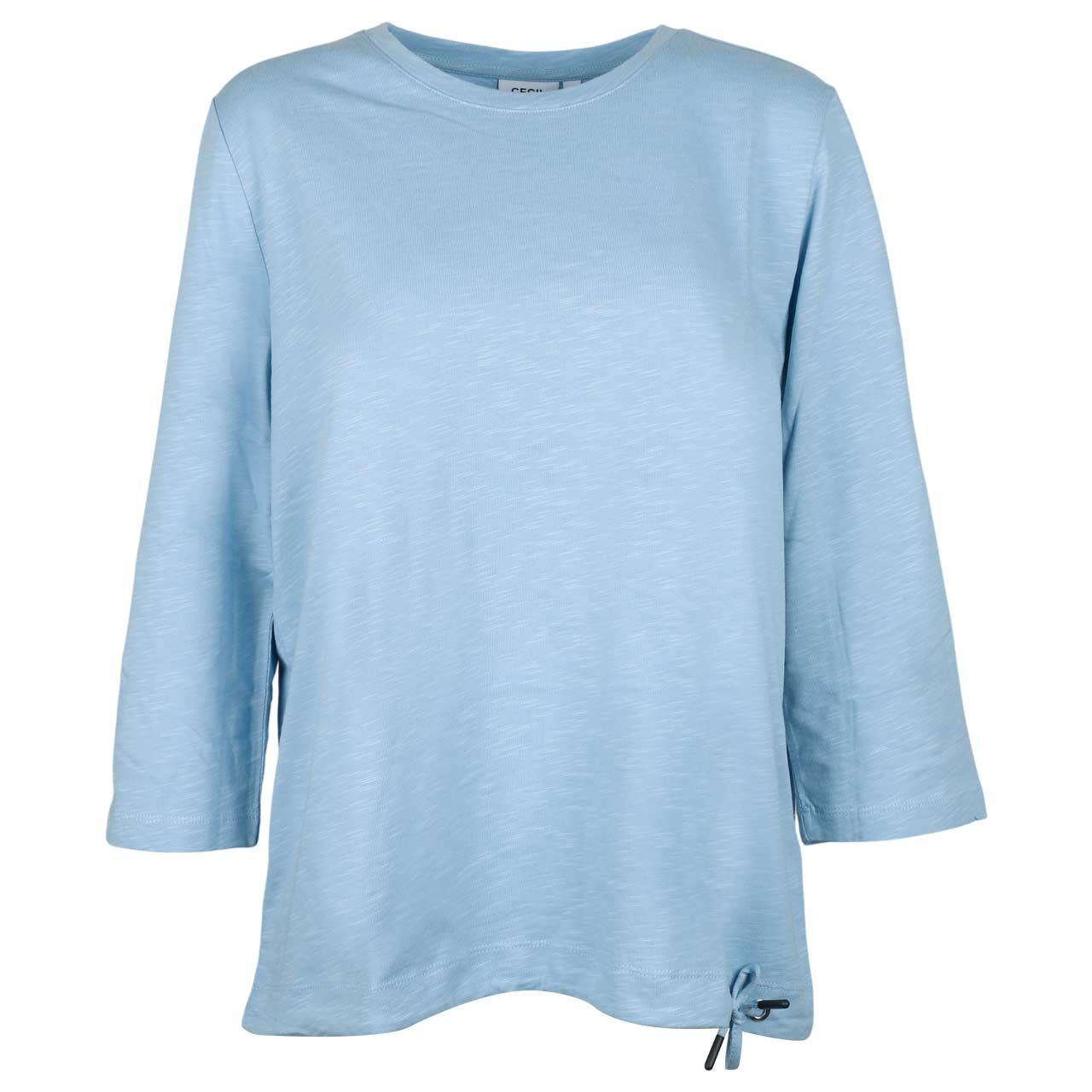 Cecil Damen 3/4 Arm Shirt Soft Slubyarn easy blue melange