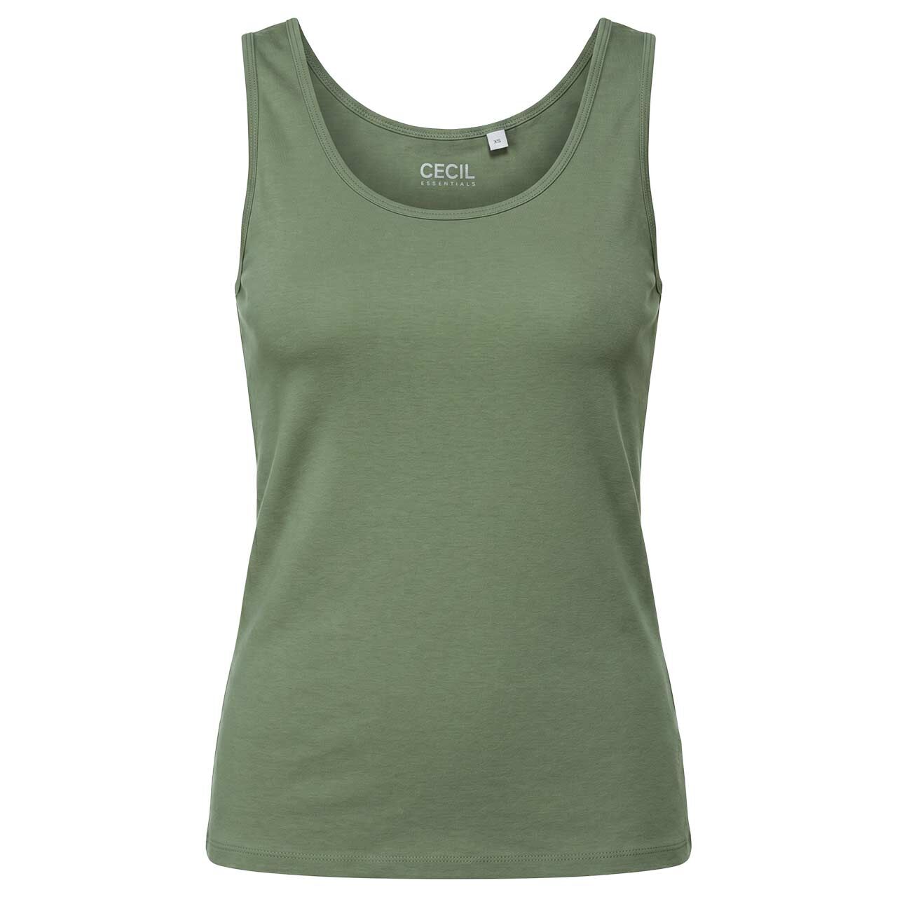 Cecil Damen Top Linda deep matcha green