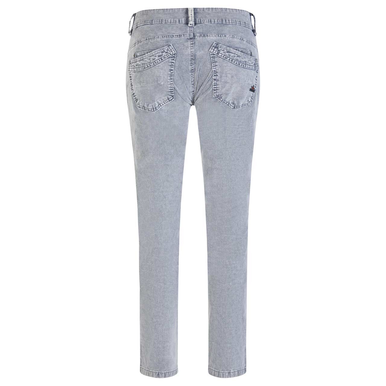 Damen Ankle Hose Malibu Cropped Fine Cord in Grau angewaschen, Rückansicht