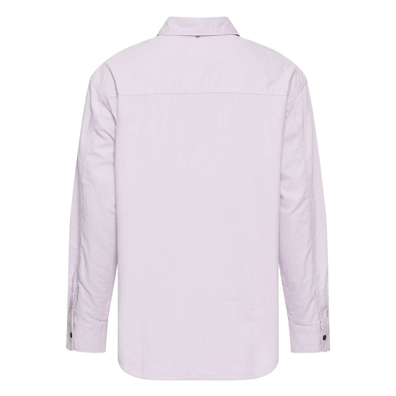 Damen Langarm Cord Bluse von Camel active in Lila, Rückansicht