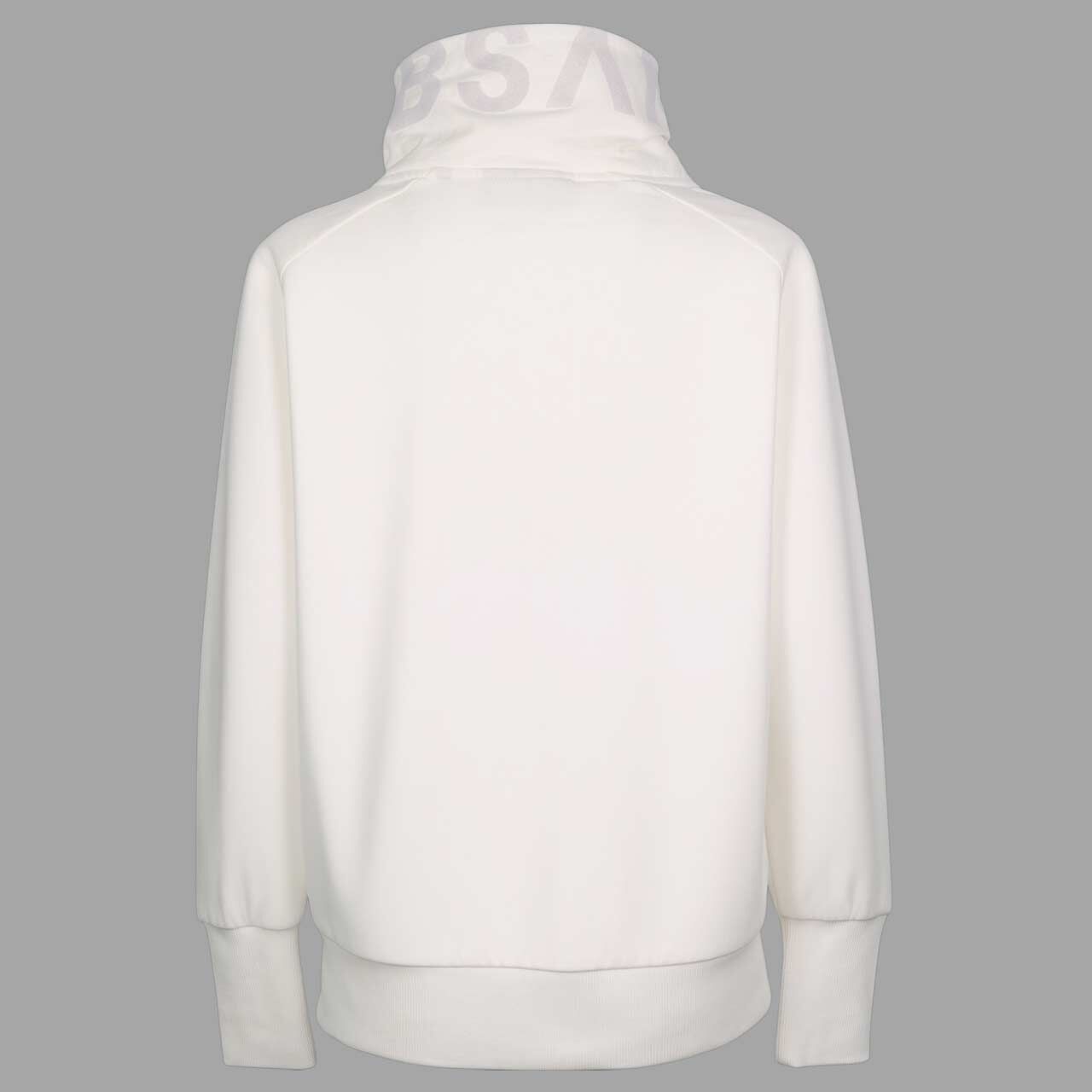 Damen Sweatjacke Alvis von Elbsand in Cremeweiß, Rückansicht
